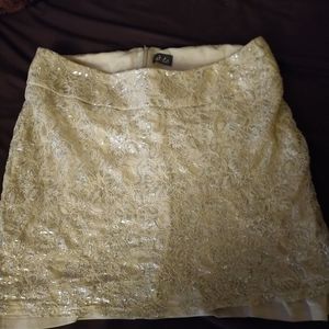 Metallic print skirt